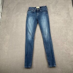 Big Star Jeans Womens 23R Blue Denim Faded Stretch Streetwear Desi Skinny Leg